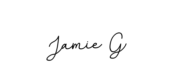 Create a beautiful signature design for name Jamie G. With this signature (BallpointsItalic-DORy9) fonts, you can make a handwritten signature for free. Jamie G signature style 11 images and pictures png