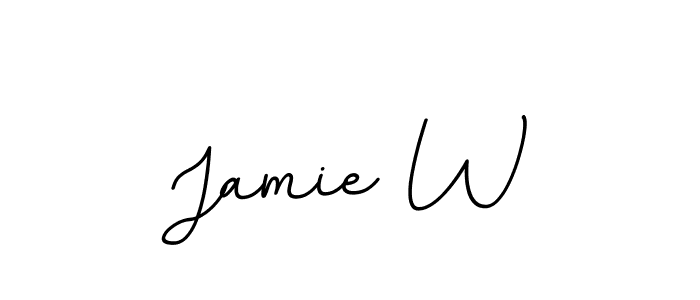 It looks lik you need a new signature style for name Jamie W. Design unique handwritten (BallpointsItalic-DORy9) signature with our free signature maker in just a few clicks. Jamie W signature style 11 images and pictures png