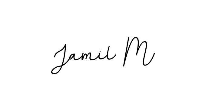 You should practise on your own different ways (BallpointsItalic-DORy9) to write your name (Jamil M) in signature. don't let someone else do it for you. Jamil M signature style 11 images and pictures png