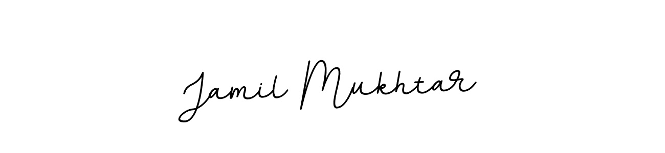 Use a signature maker to create a handwritten signature online. With this signature software, you can design (BallpointsItalic-DORy9) your own signature for name Jamil Mukhtar. Jamil Mukhtar signature style 11 images and pictures png