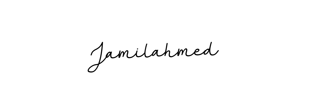 Design your own signature with our free online signature maker. With this signature software, you can create a handwritten (BallpointsItalic-DORy9) signature for name Jamilahmed. Jamilahmed signature style 11 images and pictures png