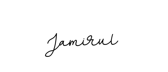 How to make Jamirul name signature. Use BallpointsItalic-DORy9 style for creating short signs online. This is the latest handwritten sign. Jamirul signature style 11 images and pictures png