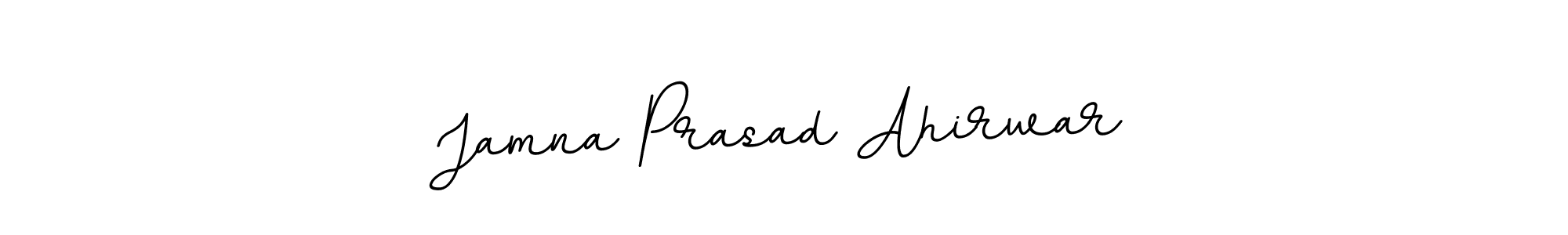 This is the best signature style for the Jamna Prasad Ahirwar name. Also you like these signature font (BallpointsItalic-DORy9). Mix name signature. Jamna Prasad Ahirwar signature style 11 images and pictures png