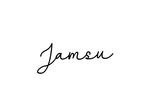 Use a signature maker to create a handwritten signature online. With this signature software, you can design (BallpointsItalic-DORy9) your own signature for name Jamsu. Jamsu signature style 11 images and pictures png