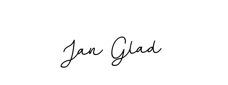 How to make Jan Glad name signature. Use BallpointsItalic-DORy9 style for creating short signs online. This is the latest handwritten sign. Jan Glad signature style 11 images and pictures png