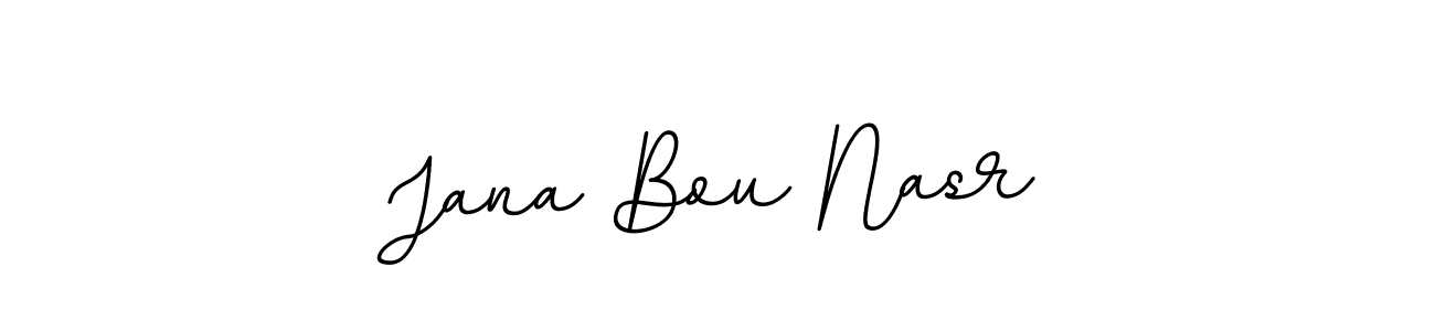 The best way (BallpointsItalic-DORy9) to make a short signature is to pick only two or three words in your name. The name Jana Bou Nasr include a total of six letters. For converting this name. Jana Bou Nasr signature style 11 images and pictures png