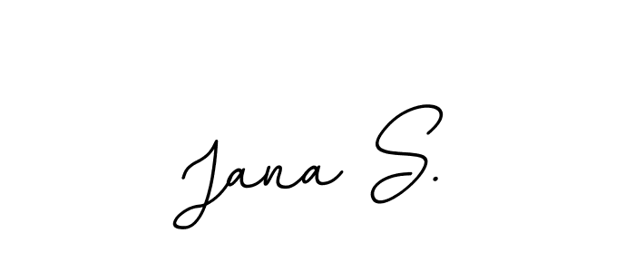 This is the best signature style for the Jana S. name. Also you like these signature font (BallpointsItalic-DORy9). Mix name signature. Jana S. signature style 11 images and pictures png