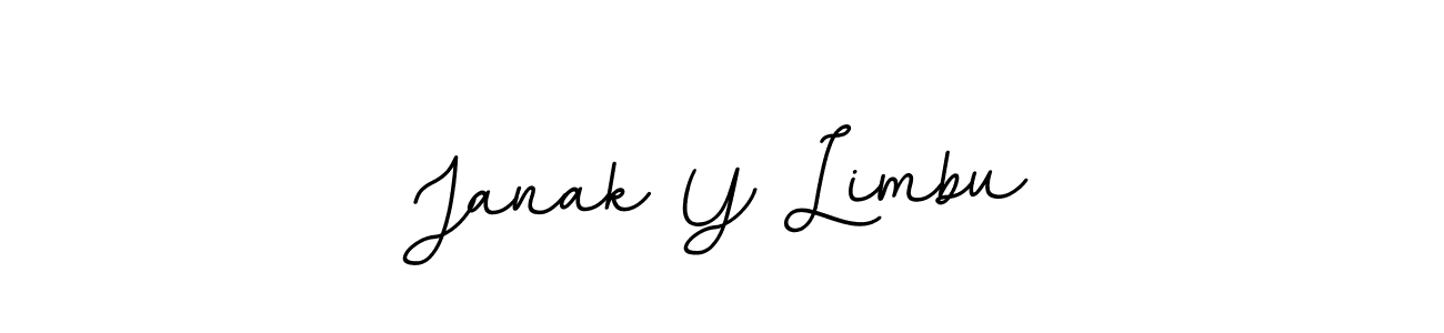 How to make Janak Y Limbu name signature. Use BallpointsItalic-DORy9 style for creating short signs online. This is the latest handwritten sign. Janak Y Limbu signature style 11 images and pictures png