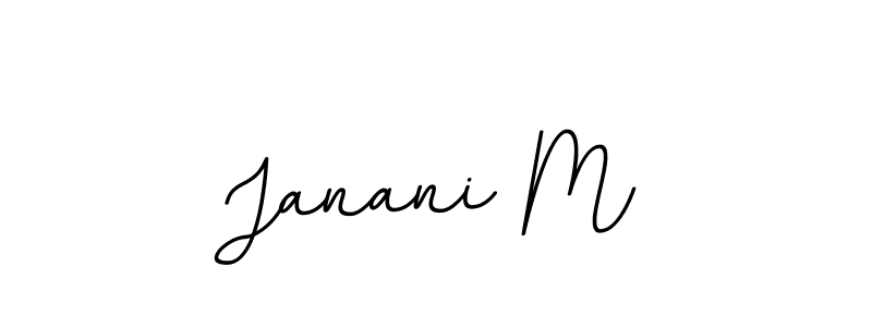 Design your own signature with our free online signature maker. With this signature software, you can create a handwritten (BallpointsItalic-DORy9) signature for name Janani M. Janani M signature style 11 images and pictures png