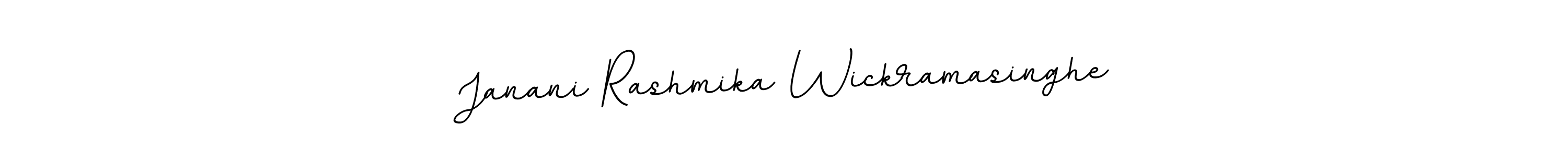 Create a beautiful signature design for name Janani Rashmika Wickramasinghe. With this signature (BallpointsItalic-DORy9) fonts, you can make a handwritten signature for free. Janani Rashmika Wickramasinghe signature style 11 images and pictures png