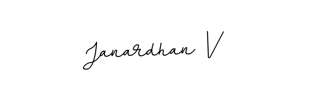 The best way (BallpointsItalic-DORy9) to make a short signature is to pick only two or three words in your name. The name Janardhan V include a total of six letters. For converting this name. Janardhan V signature style 11 images and pictures png