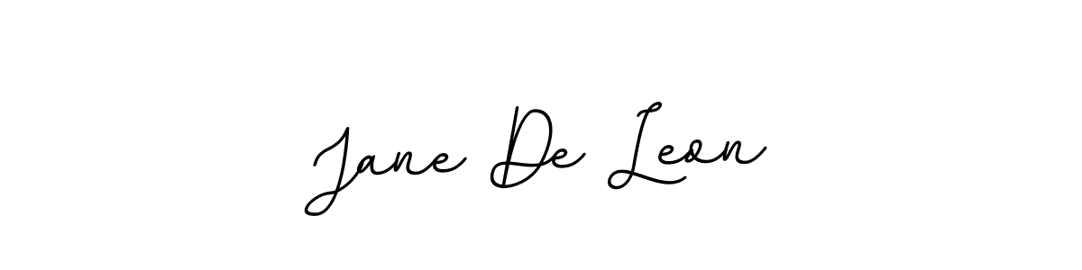 How to make Jane De Leon name signature. Use BallpointsItalic-DORy9 style for creating short signs online. This is the latest handwritten sign. Jane De Leon signature style 11 images and pictures png