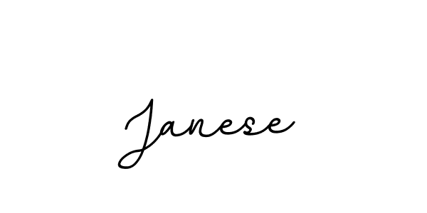Design your own signature with our free online signature maker. With this signature software, you can create a handwritten (BallpointsItalic-DORy9) signature for name Janese. Janese signature style 11 images and pictures png
