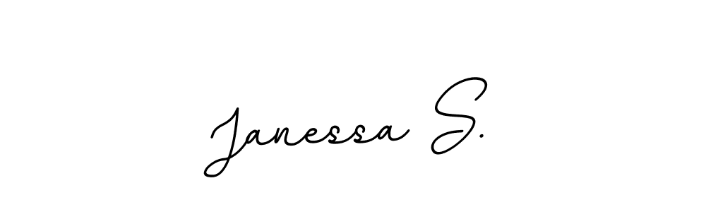 You should practise on your own different ways (BallpointsItalic-DORy9) to write your name (Janessa S.) in signature. don't let someone else do it for you. Janessa S. signature style 11 images and pictures png