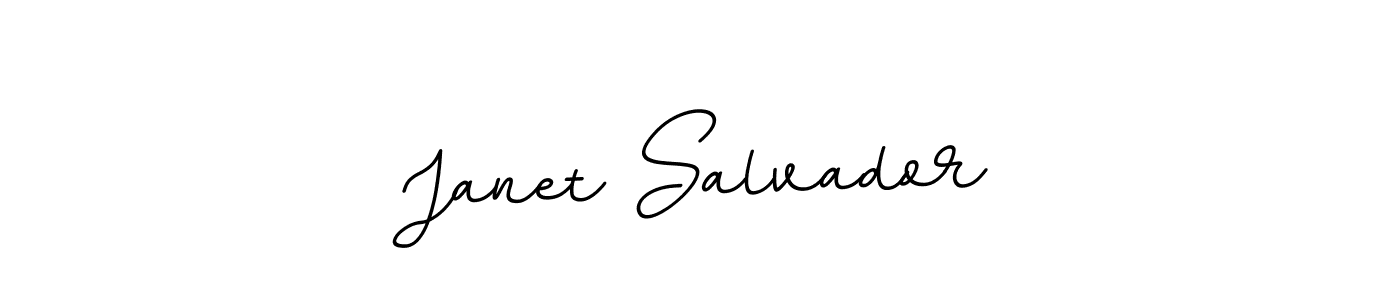 You should practise on your own different ways (BallpointsItalic-DORy9) to write your name (Janet Salvador) in signature. don't let someone else do it for you. Janet Salvador signature style 11 images and pictures png