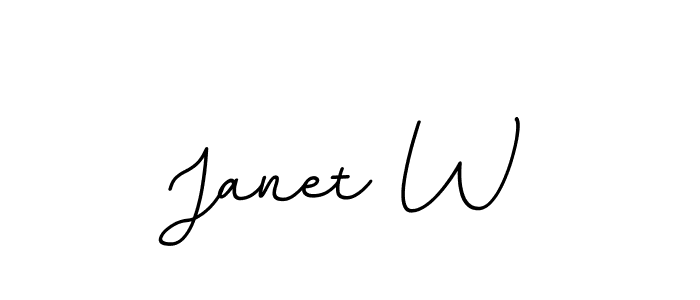 Use a signature maker to create a handwritten signature online. With this signature software, you can design (BallpointsItalic-DORy9) your own signature for name Janet W. Janet W signature style 11 images and pictures png