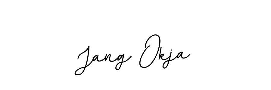 How to make Jang Okja name signature. Use BallpointsItalic-DORy9 style for creating short signs online. This is the latest handwritten sign. Jang Okja signature style 11 images and pictures png