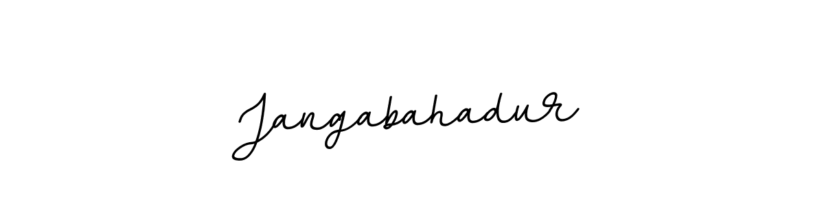 Use a signature maker to create a handwritten signature online. With this signature software, you can design (BallpointsItalic-DORy9) your own signature for name Jangabahadur. Jangabahadur signature style 11 images and pictures png