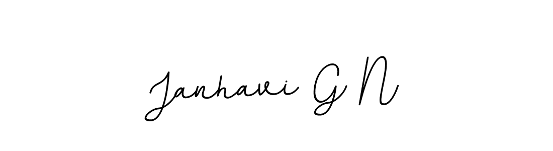 Make a beautiful signature design for name Janhavi G N. With this signature (BallpointsItalic-DORy9) style, you can create a handwritten signature for free. Janhavi G N signature style 11 images and pictures png