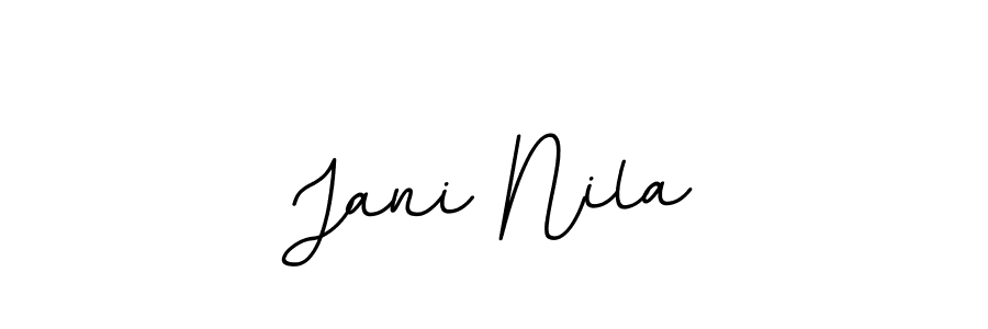 This is the best signature style for the Jani Nila name. Also you like these signature font (BallpointsItalic-DORy9). Mix name signature. Jani Nila signature style 11 images and pictures png