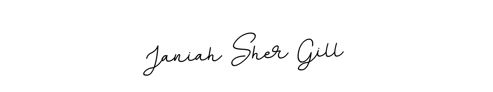 You should practise on your own different ways (BallpointsItalic-DORy9) to write your name (Janiah Sher Gill) in signature. don't let someone else do it for you. Janiah Sher Gill signature style 11 images and pictures png