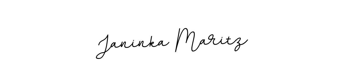 How to make Janinka Maritz name signature. Use BallpointsItalic-DORy9 style for creating short signs online. This is the latest handwritten sign. Janinka Maritz signature style 11 images and pictures png