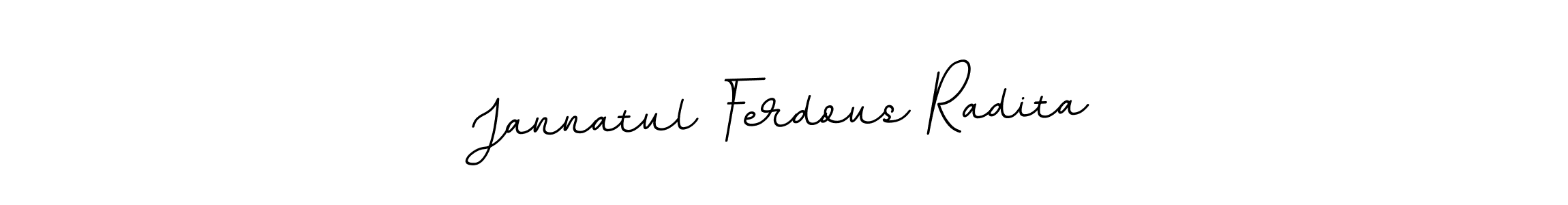 Make a beautiful signature design for name Jannatul Ferdous Radita. With this signature (BallpointsItalic-DORy9) style, you can create a handwritten signature for free. Jannatul Ferdous Radita signature style 11 images and pictures png