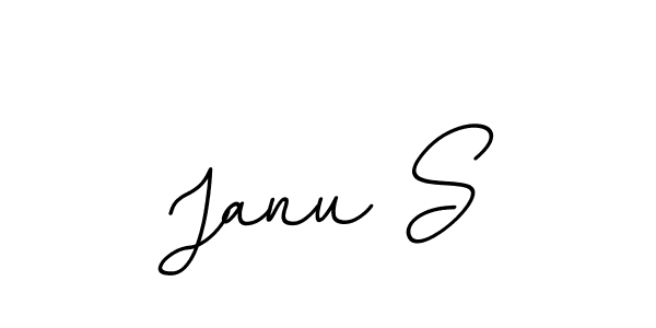 The best way (BallpointsItalic-DORy9) to make a short signature is to pick only two or three words in your name. The name Janu S include a total of six letters. For converting this name. Janu S signature style 11 images and pictures png