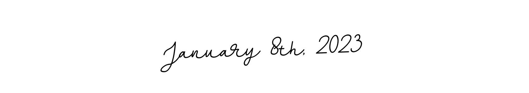 Use a signature maker to create a handwritten signature online. With this signature software, you can design (BallpointsItalic-DORy9) your own signature for name January 8th, 2023. January 8th, 2023 signature style 11 images and pictures png