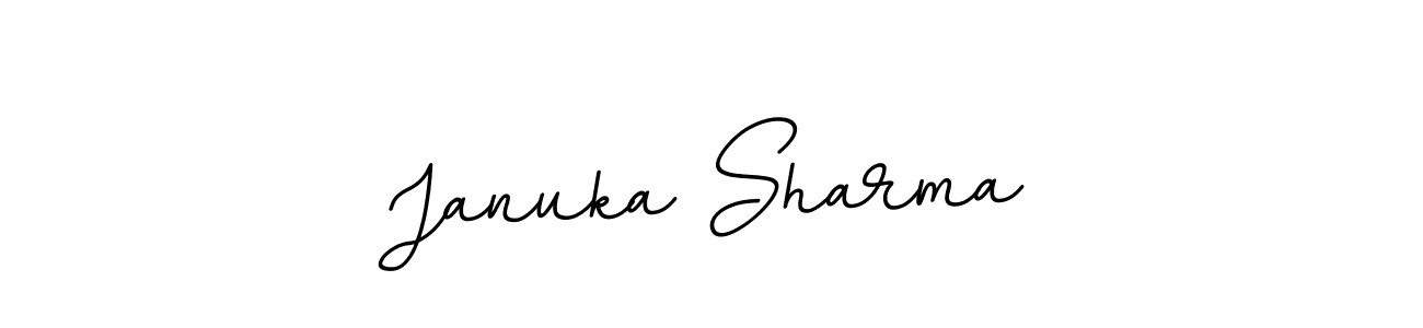 Make a beautiful signature design for name Januka Sharma. With this signature (BallpointsItalic-DORy9) style, you can create a handwritten signature for free. Januka Sharma signature style 11 images and pictures png