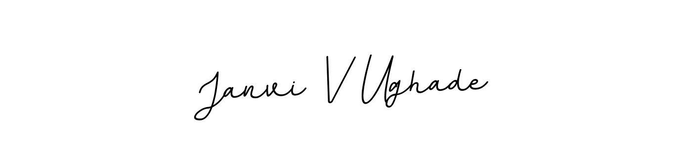 The best way (BallpointsItalic-DORy9) to make a short signature is to pick only two or three words in your name. The name Janvi V Ughade include a total of six letters. For converting this name. Janvi V Ughade signature style 11 images and pictures png