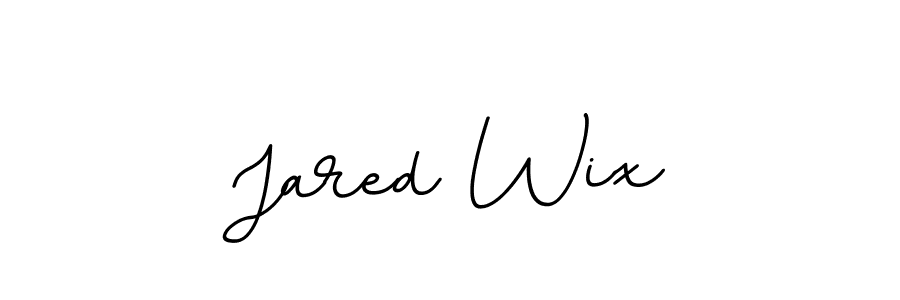 How to make Jared Wix name signature. Use BallpointsItalic-DORy9 style for creating short signs online. This is the latest handwritten sign. Jared Wix signature style 11 images and pictures png