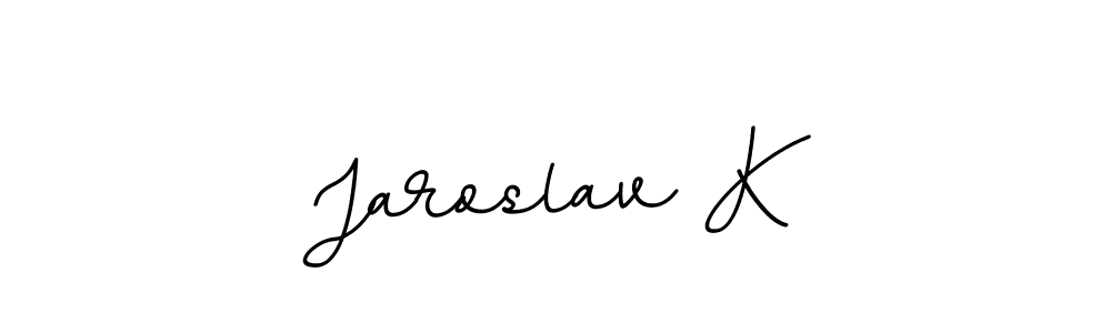 Create a beautiful signature design for name Jaroslav K. With this signature (BallpointsItalic-DORy9) fonts, you can make a handwritten signature for free. Jaroslav K signature style 11 images and pictures png