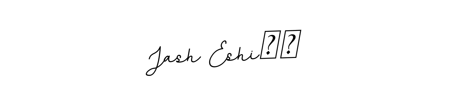 This is the best signature style for the Jash Eshi❤️ name. Also you like these signature font (BallpointsItalic-DORy9). Mix name signature. Jash Eshi❤️ signature style 11 images and pictures png