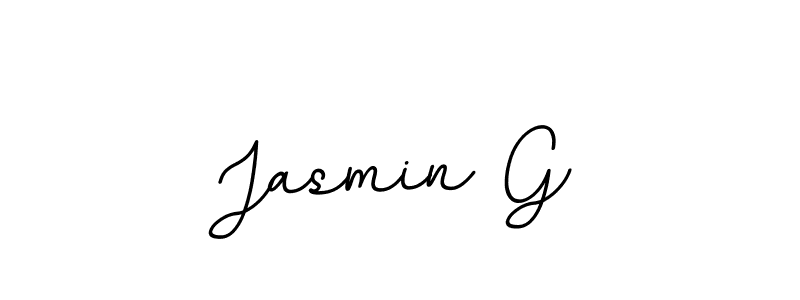 Make a beautiful signature design for name Jasmin G. With this signature (BallpointsItalic-DORy9) style, you can create a handwritten signature for free. Jasmin G signature style 11 images and pictures png