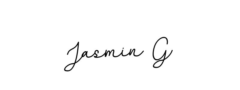 Jasmin G stylish signature style. Best Handwritten Sign (BallpointsItalic-DORy9) for my name. Handwritten Signature Collection Ideas for my name Jasmin G. Jasmin G signature style 11 images and pictures png