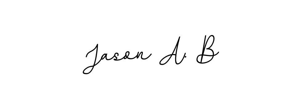 Design your own signature with our free online signature maker. With this signature software, you can create a handwritten (BallpointsItalic-DORy9) signature for name Jason A. B. Jason A. B signature style 11 images and pictures png