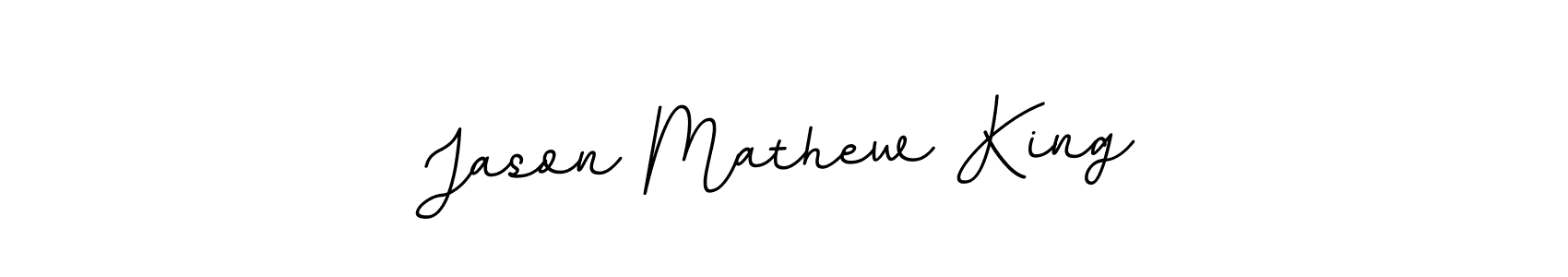 Use a signature maker to create a handwritten signature online. With this signature software, you can design (BallpointsItalic-DORy9) your own signature for name Jason Mathew King. Jason Mathew King signature style 11 images and pictures png