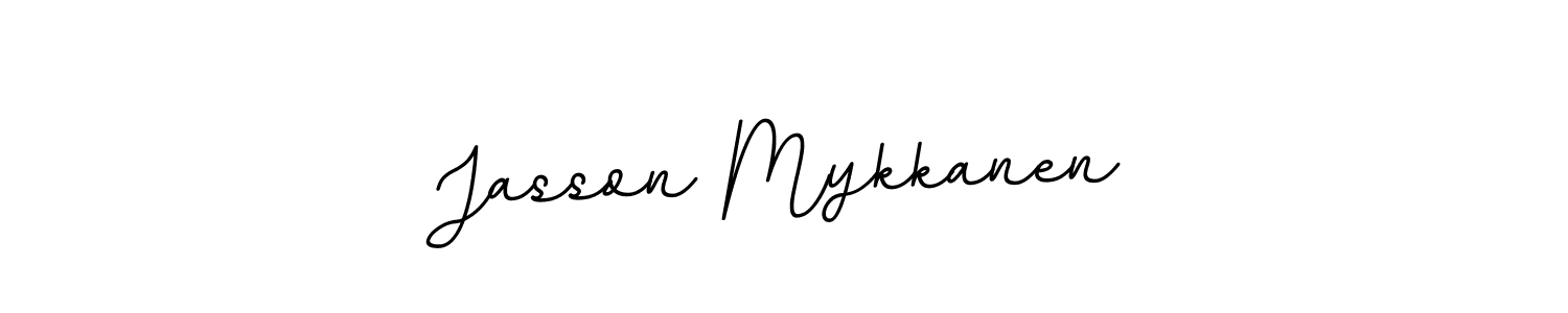 This is the best signature style for the Jasson Mykkanen name. Also you like these signature font (BallpointsItalic-DORy9). Mix name signature. Jasson Mykkanen signature style 11 images and pictures png