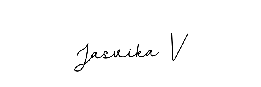 Create a beautiful signature design for name Jasvika V. With this signature (BallpointsItalic-DORy9) fonts, you can make a handwritten signature for free. Jasvika V signature style 11 images and pictures png