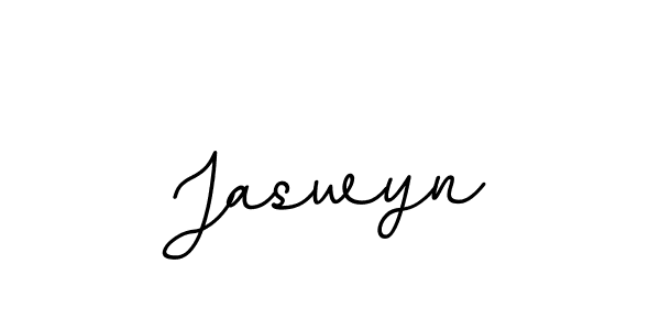 Use a signature maker to create a handwritten signature online. With this signature software, you can design (BallpointsItalic-DORy9) your own signature for name Jaswyn. Jaswyn signature style 11 images and pictures png