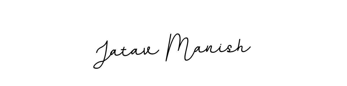 This is the best signature style for the Jatav Manish name. Also you like these signature font (BallpointsItalic-DORy9). Mix name signature. Jatav Manish signature style 11 images and pictures png