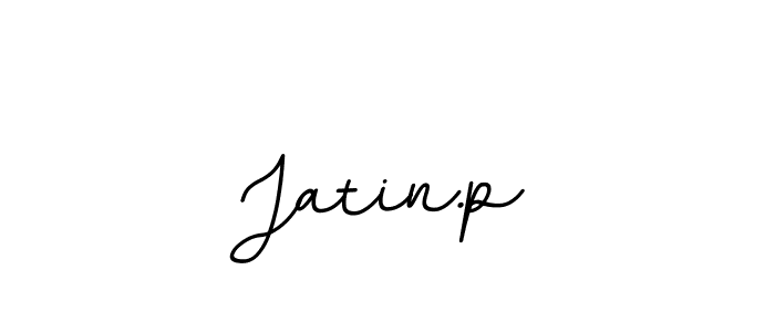 Design your own signature with our free online signature maker. With this signature software, you can create a handwritten (BallpointsItalic-DORy9) signature for name Jatin.p. Jatin.p signature style 11 images and pictures png