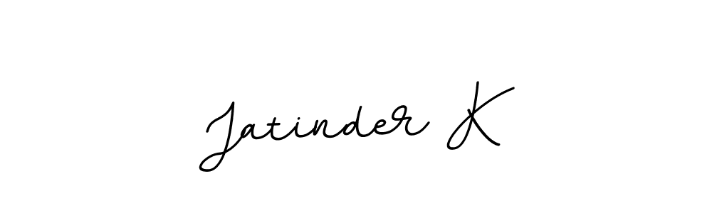 Use a signature maker to create a handwritten signature online. With this signature software, you can design (BallpointsItalic-DORy9) your own signature for name Jatinder K. Jatinder K signature style 11 images and pictures png