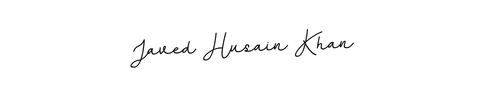 Make a beautiful signature design for name Javed Husain Khan. With this signature (BallpointsItalic-DORy9) style, you can create a handwritten signature for free. Javed Husain Khan signature style 11 images and pictures png