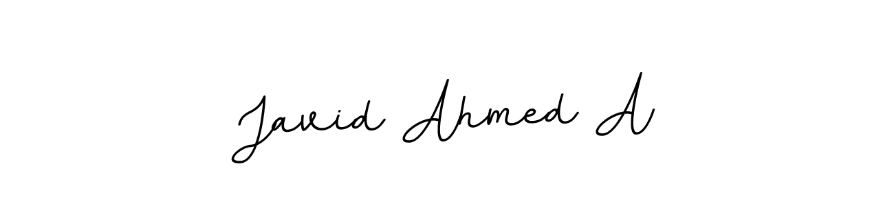 Javid Ahmed A stylish signature style. Best Handwritten Sign (BallpointsItalic-DORy9) for my name. Handwritten Signature Collection Ideas for my name Javid Ahmed A. Javid Ahmed A signature style 11 images and pictures png