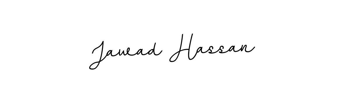 Use a signature maker to create a handwritten signature online. With this signature software, you can design (BallpointsItalic-DORy9) your own signature for name Jawad Hassan. Jawad Hassan signature style 11 images and pictures png