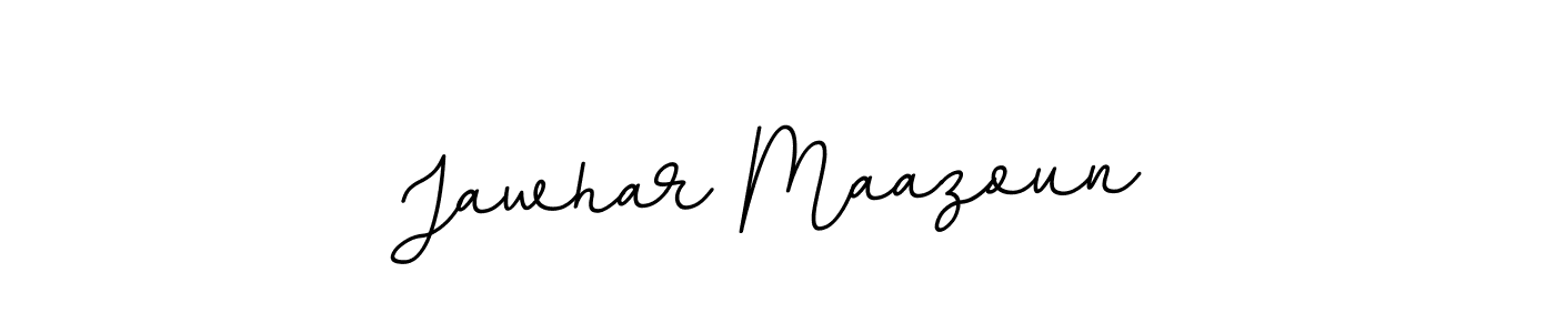 You should practise on your own different ways (BallpointsItalic-DORy9) to write your name (Jawhar Maazoun) in signature. don't let someone else do it for you. Jawhar Maazoun signature style 11 images and pictures png