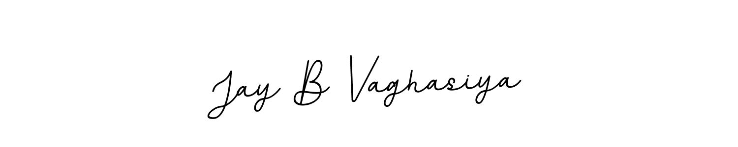 Make a beautiful signature design for name Jay B Vaghasiya. With this signature (BallpointsItalic-DORy9) style, you can create a handwritten signature for free. Jay B Vaghasiya signature style 11 images and pictures png