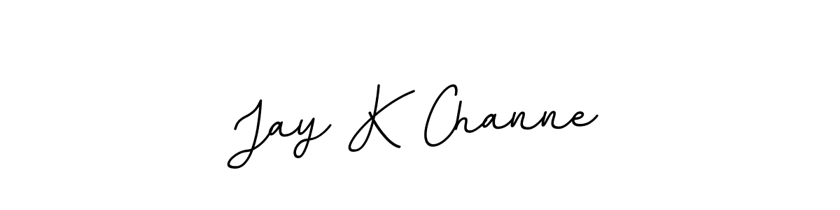 Create a beautiful signature design for name Jay K Channe. With this signature (BallpointsItalic-DORy9) fonts, you can make a handwritten signature for free. Jay K Channe signature style 11 images and pictures png